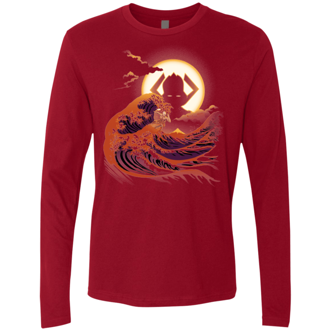 T-Shirts Cardinal / Small Surfing With The Alien Men's Premium Long Sleeve