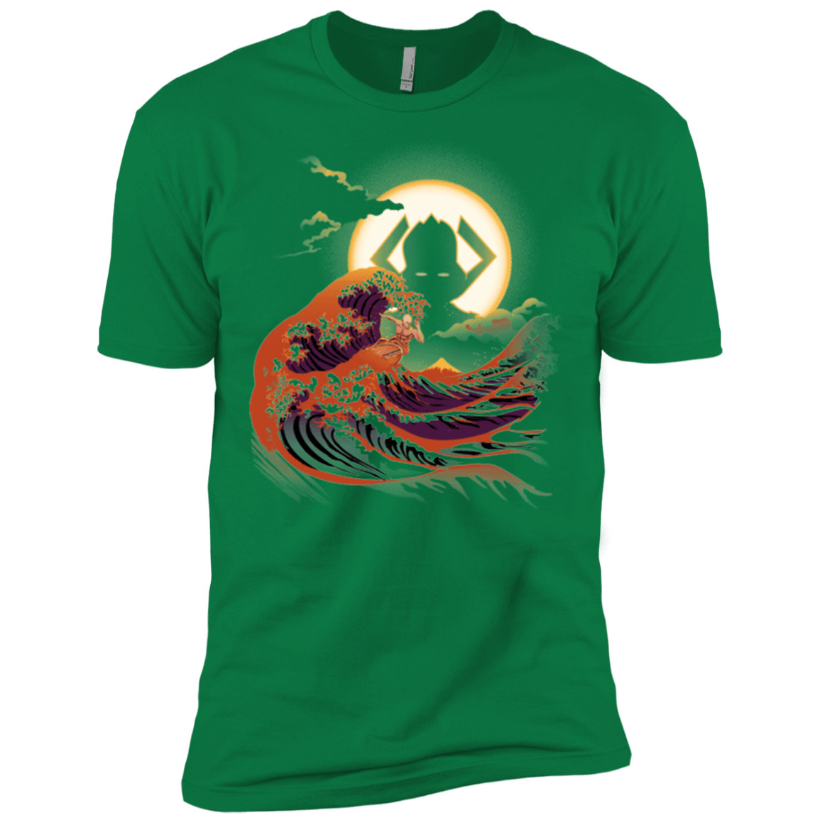 T-Shirts Kelly Green / X-Small Surfing With The Alien Men's Premium T-Shirt