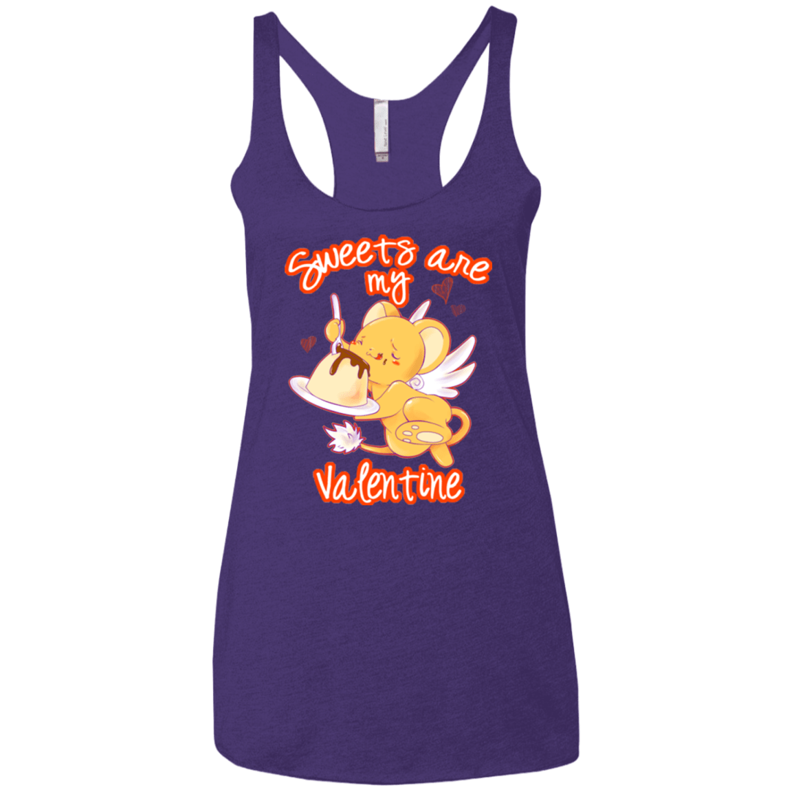 T-Shirts Purple / X-Small Sweets are my Valentine Women's Triblend Racerback Tank