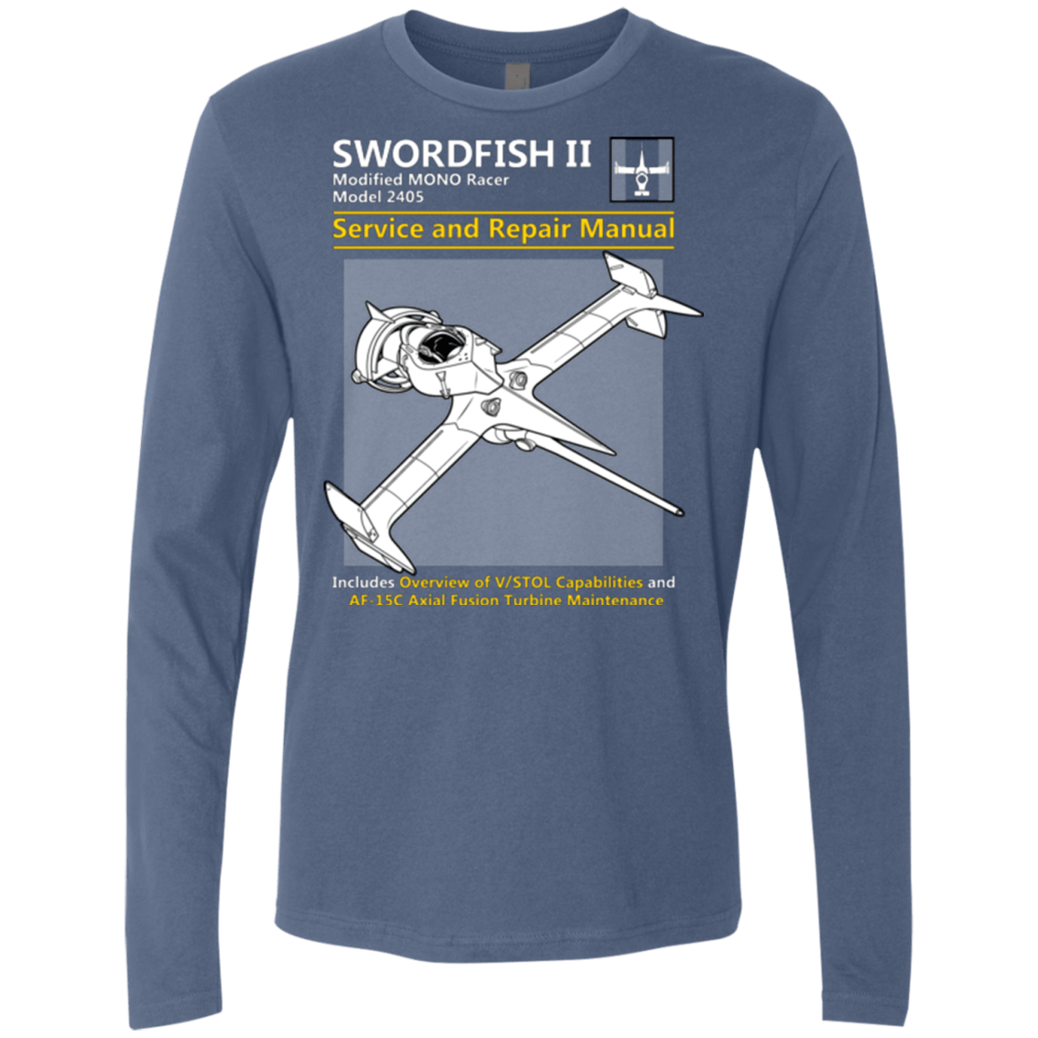 T-Shirts Indigo / Small SWORDFISH SERVICE AND REPAIR MANUAL Men's Premium Long Sleeve