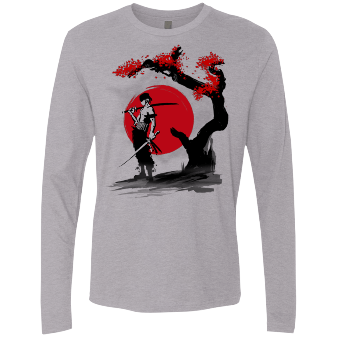 T-Shirts Heather Grey / Small Swordsman Pirate Men's Premium Long Sleeve
