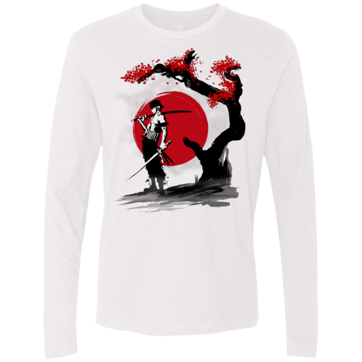 T-Shirts White / Small Swordsman Pirate Men's Premium Long Sleeve