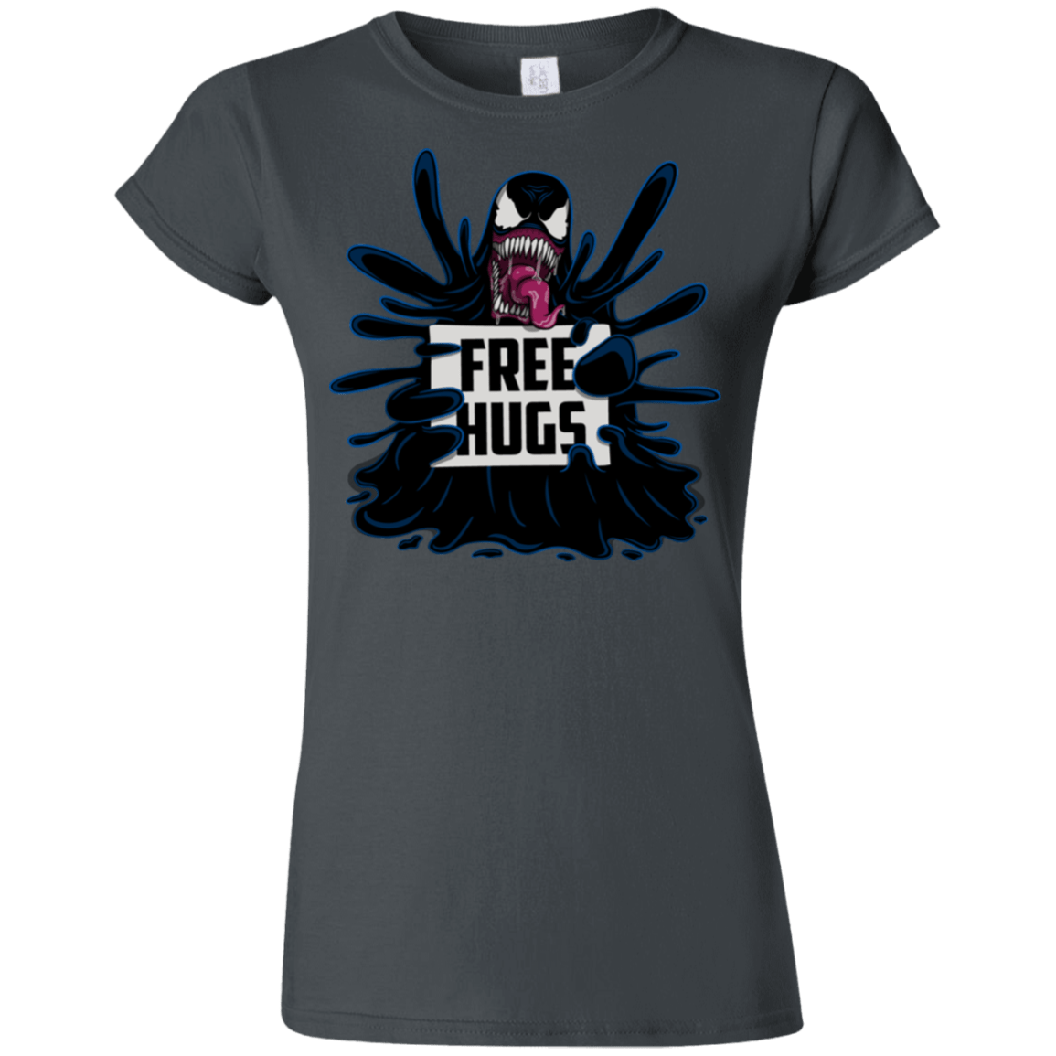 T-Shirts Charcoal / S Symbiote Hugs Junior Slimmer-Fit T-Shirt