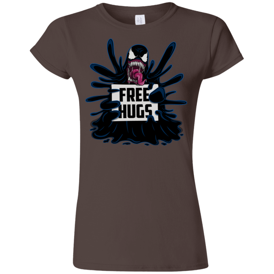 T-Shirts Dark Chocolate / S Symbiote Hugs Junior Slimmer-Fit T-Shirt