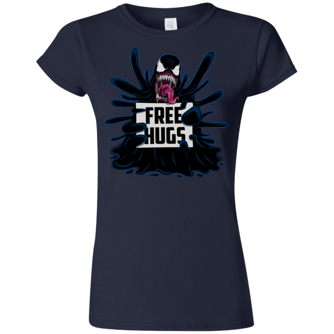 T-Shirts Navy / S Symbiote Hugs Junior Slimmer-Fit T-Shirt