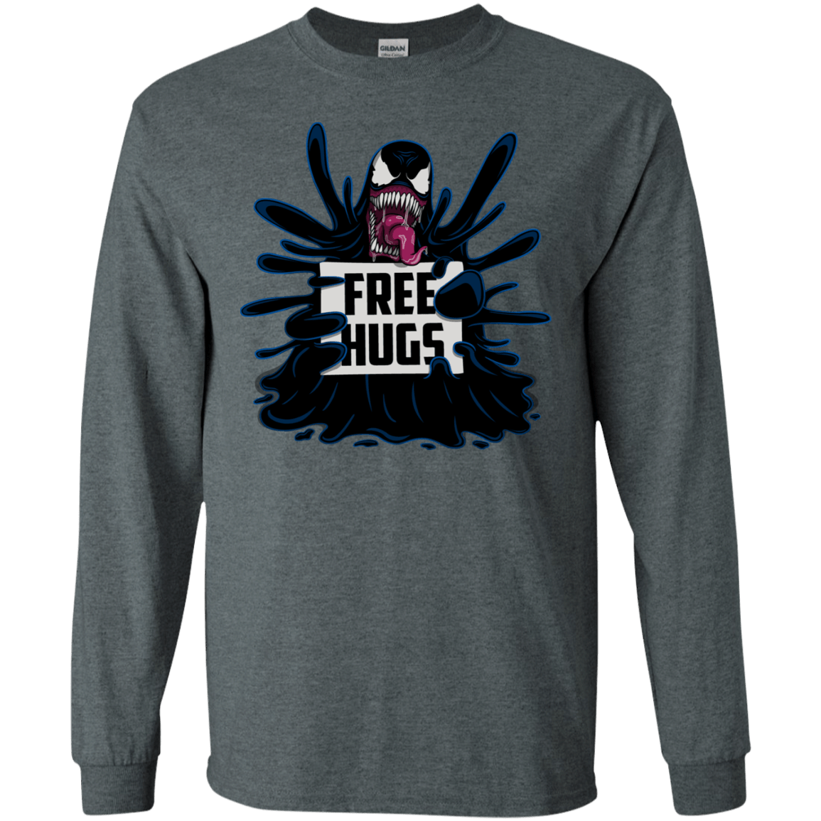 T-Shirts Dark Heather / S Symbiote Hugs Men's Long Sleeve T-Shirt