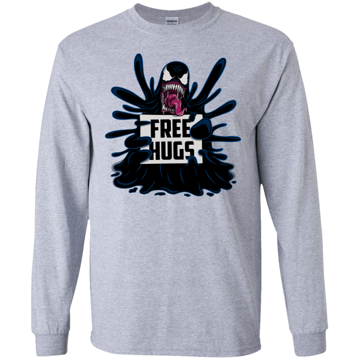 T-Shirts Sport Grey / S Symbiote Hugs Men's Long Sleeve T-Shirt