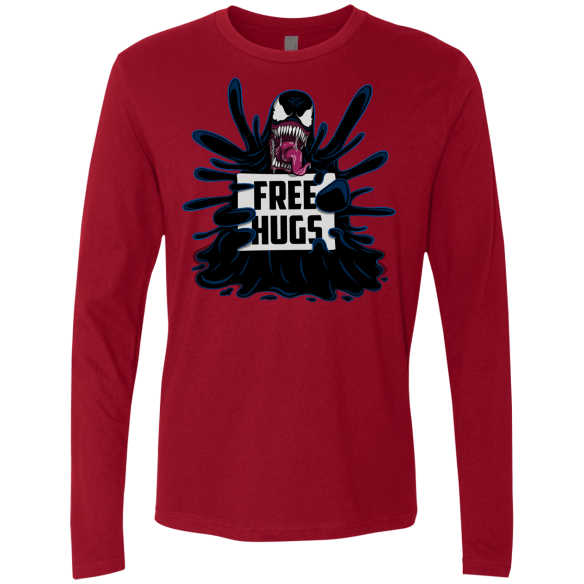 T-Shirts Cardinal / S Symbiote Hugs Men's Premium Long Sleeve