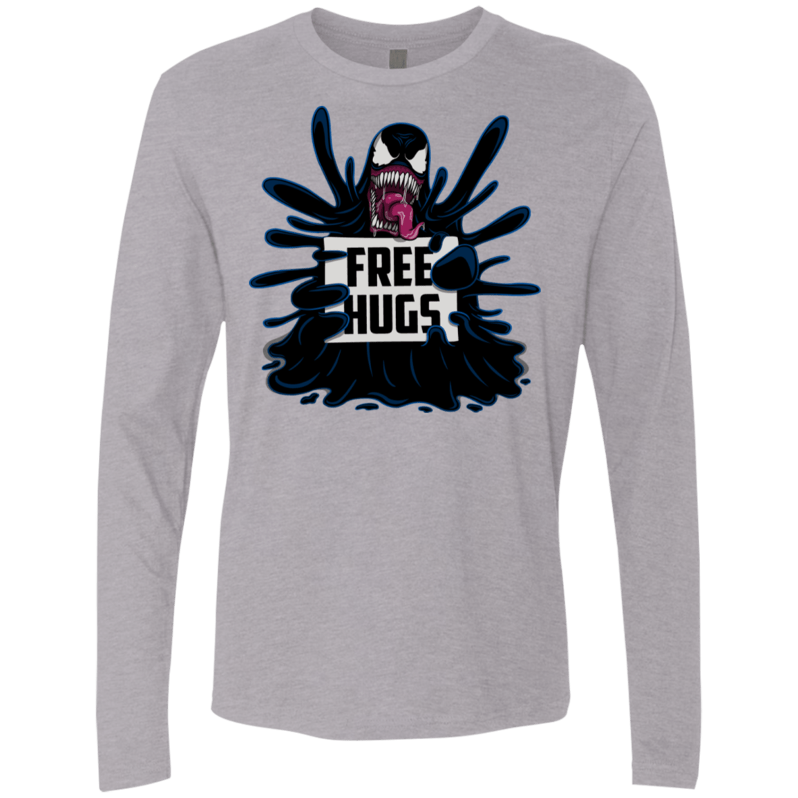 T-Shirts Heather Grey / S Symbiote Hugs Men's Premium Long Sleeve