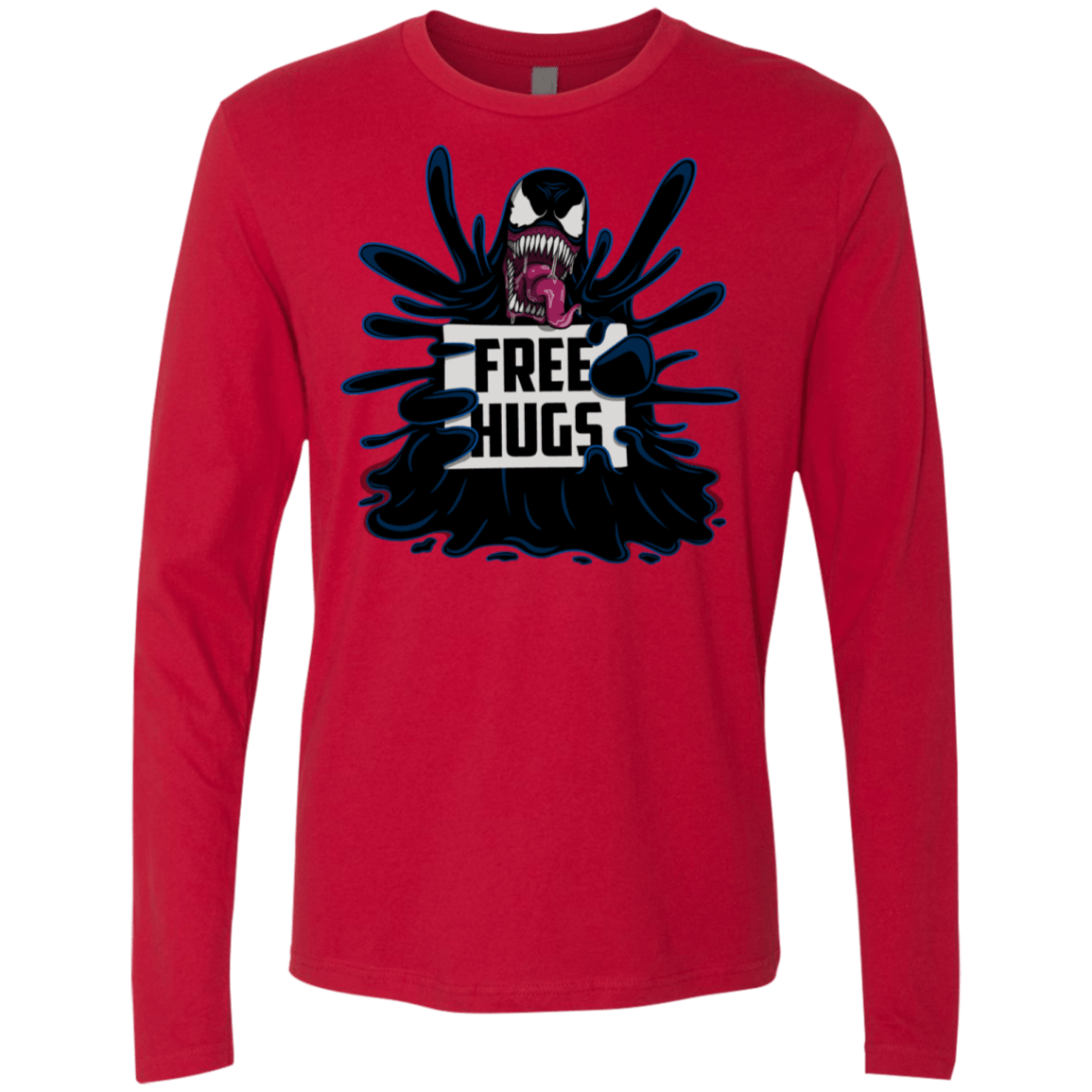 T-Shirts Red / S Symbiote Hugs Men's Premium Long Sleeve