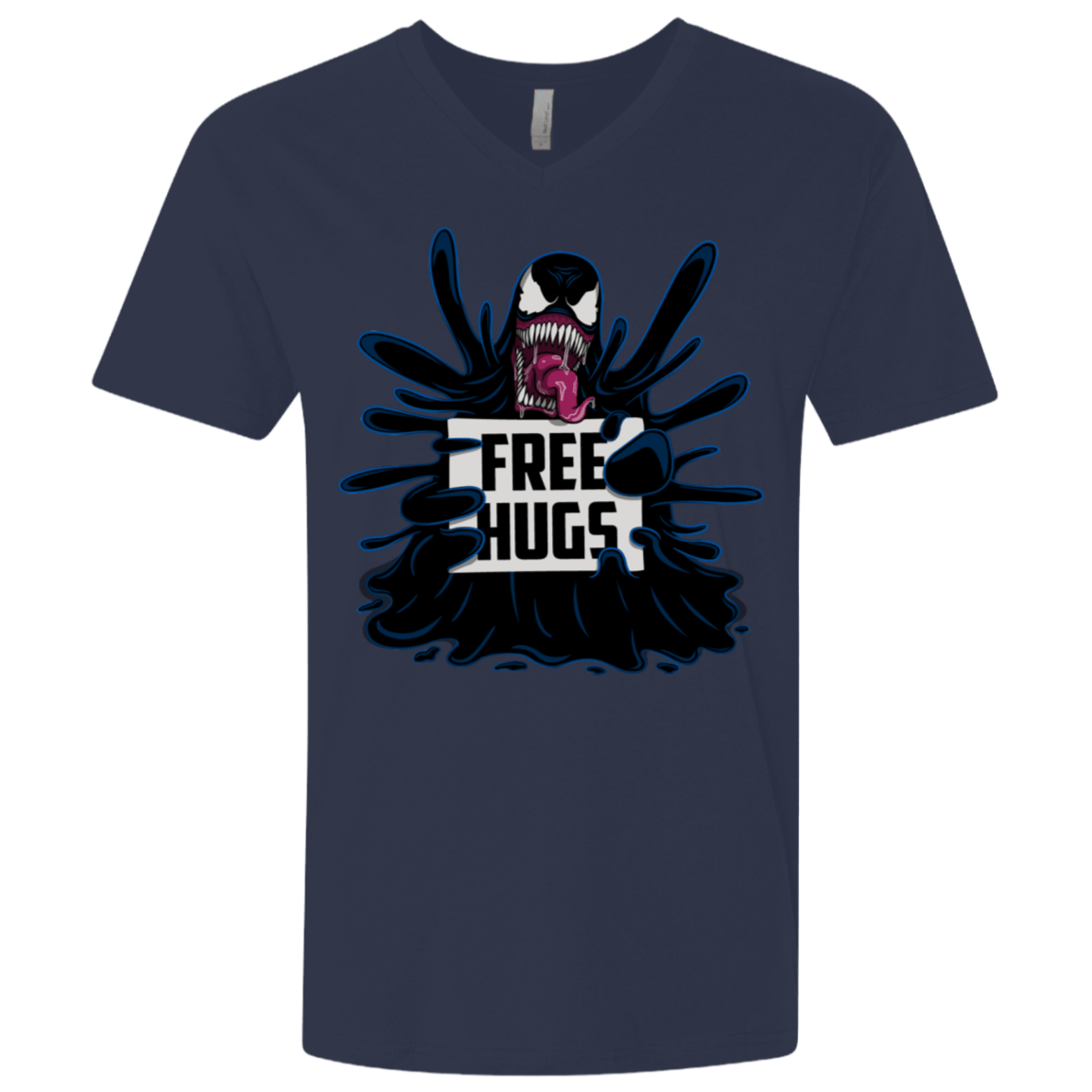 T-Shirts Midnight Navy / X-Small Symbiote Hugs Men's Premium V-Neck