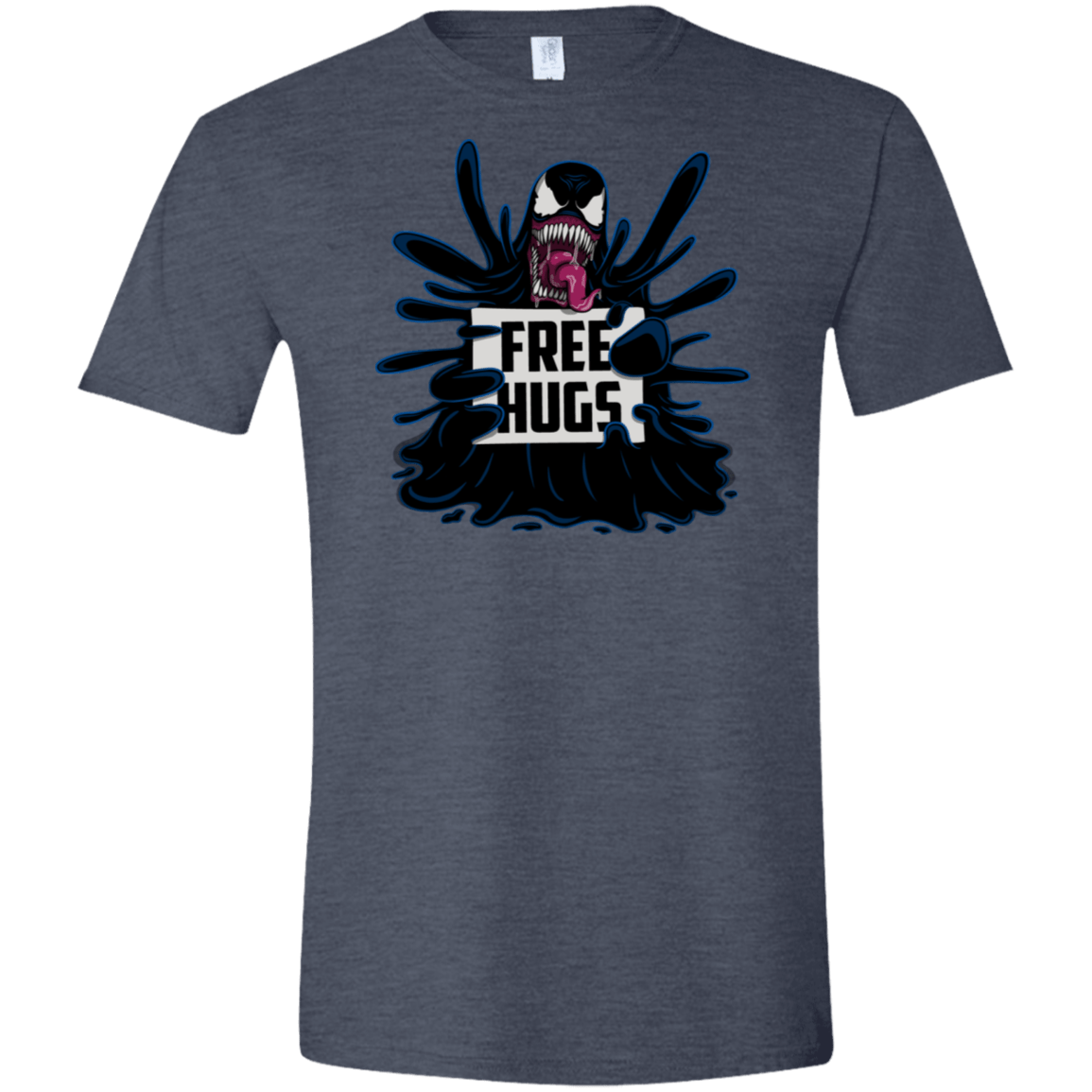 T-Shirts Heather Navy / S Symbiote Hugs Men's Semi-Fitted Softstyle