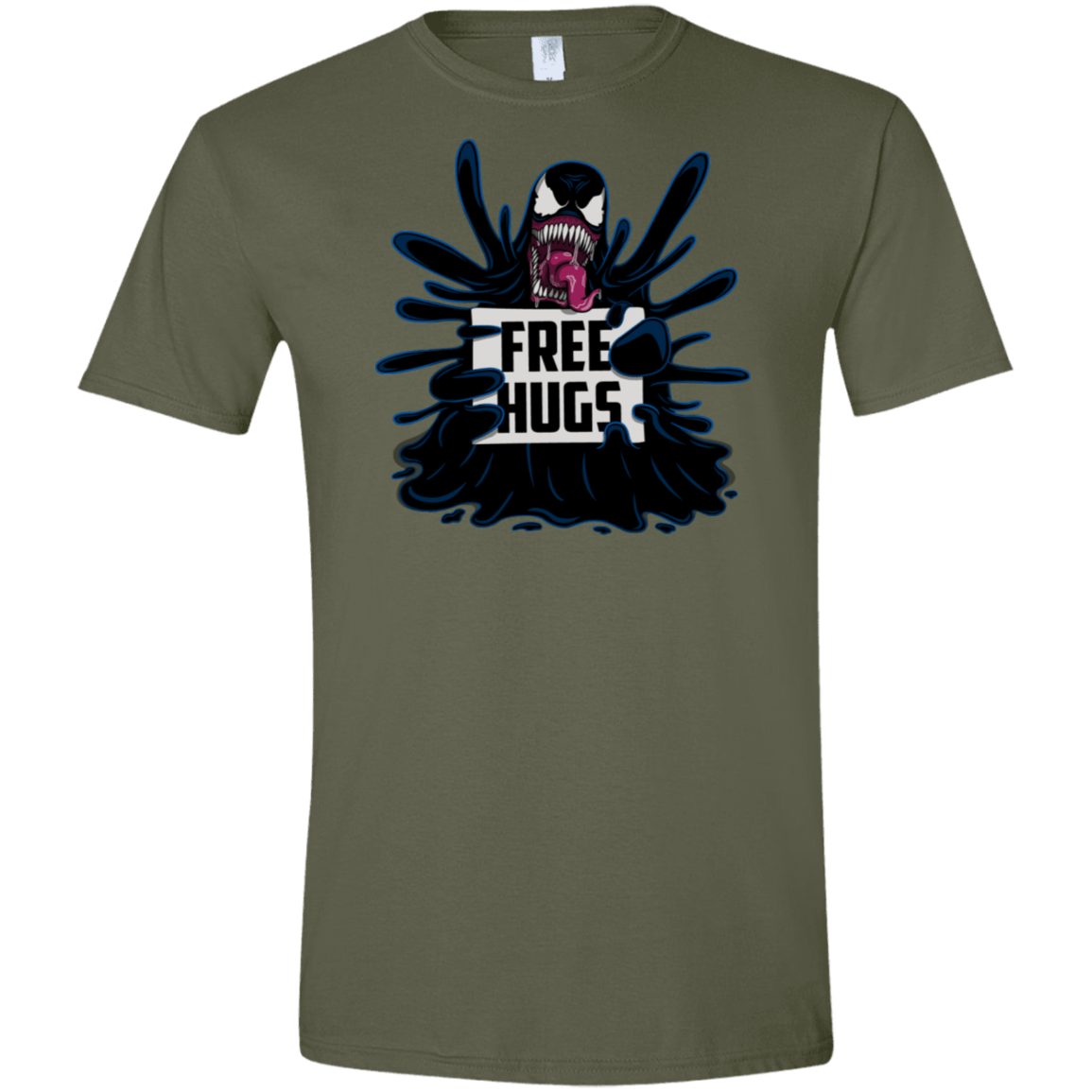 T-Shirts Military Green / S Symbiote Hugs Men's Semi-Fitted Softstyle