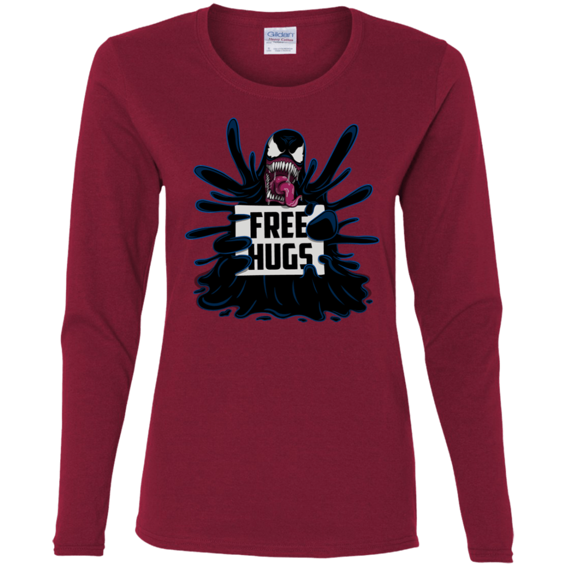 T-Shirts Cardinal / S Symbiote Hugs Women's Long Sleeve T-Shirt