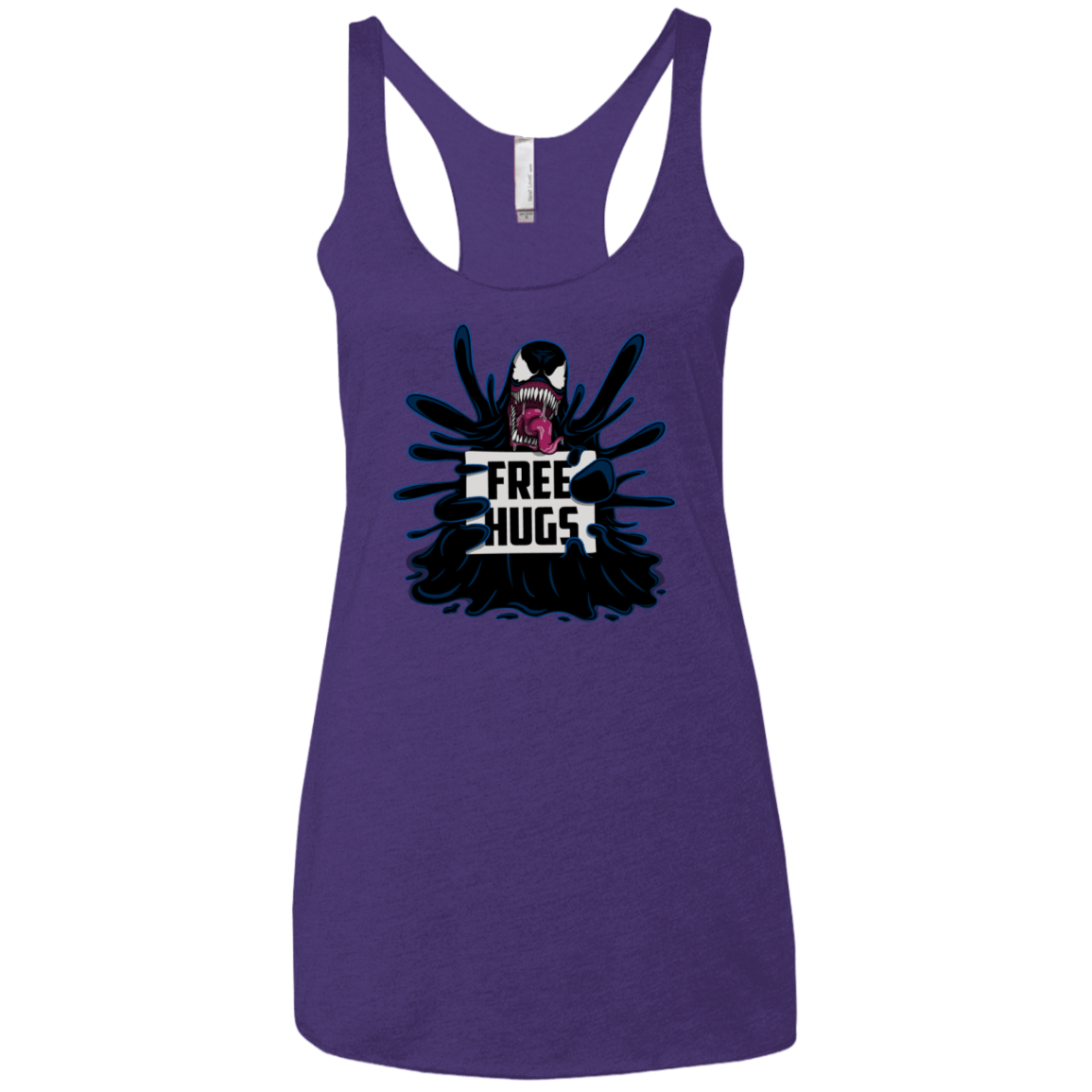T-Shirts Purple Rush / X-Small Symbiote Hugs Women's Triblend Racerback Tank