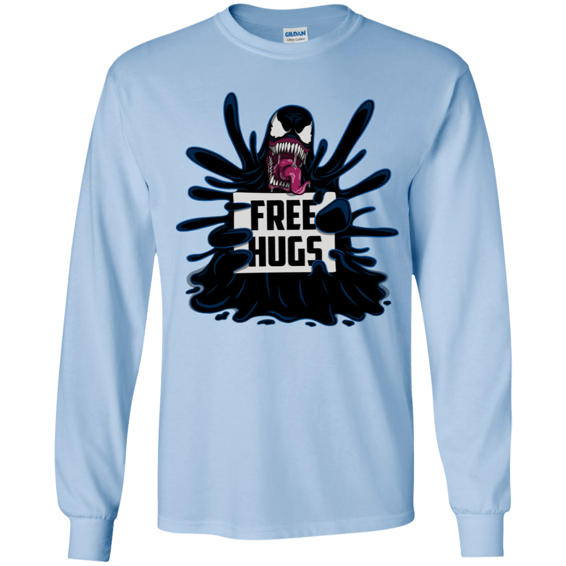 T-Shirts Light Blue / YS Symbiote Hugs Youth Long Sleeve T-Shirt
