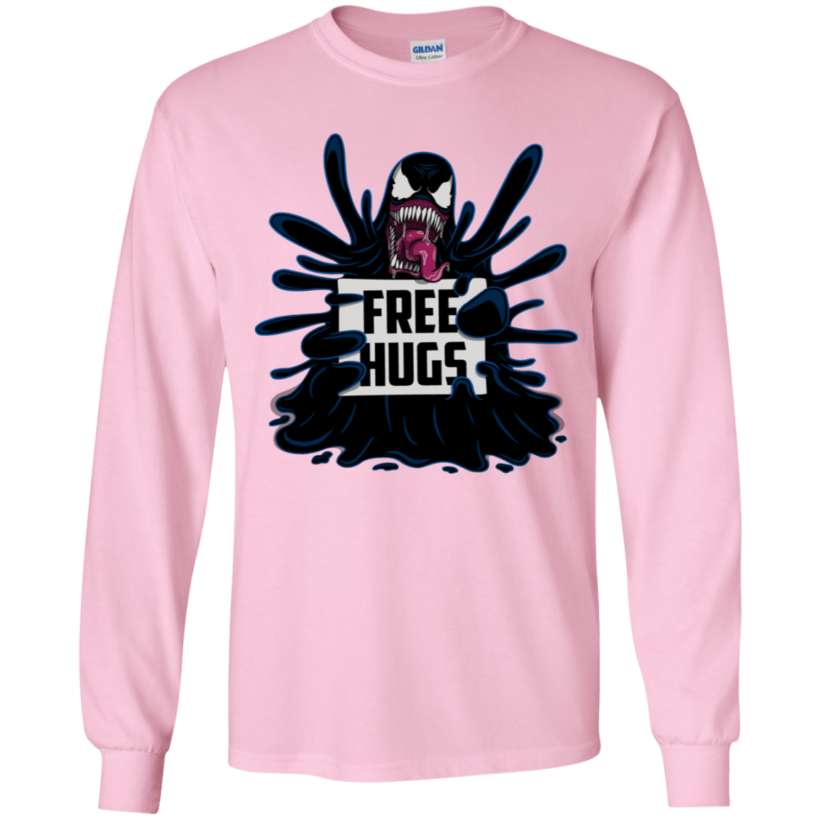 T-Shirts Light Pink / YS Symbiote Hugs Youth Long Sleeve T-Shirt