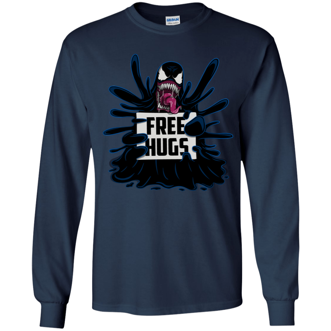 T-Shirts Navy / YS Symbiote Hugs Youth Long Sleeve T-Shirt