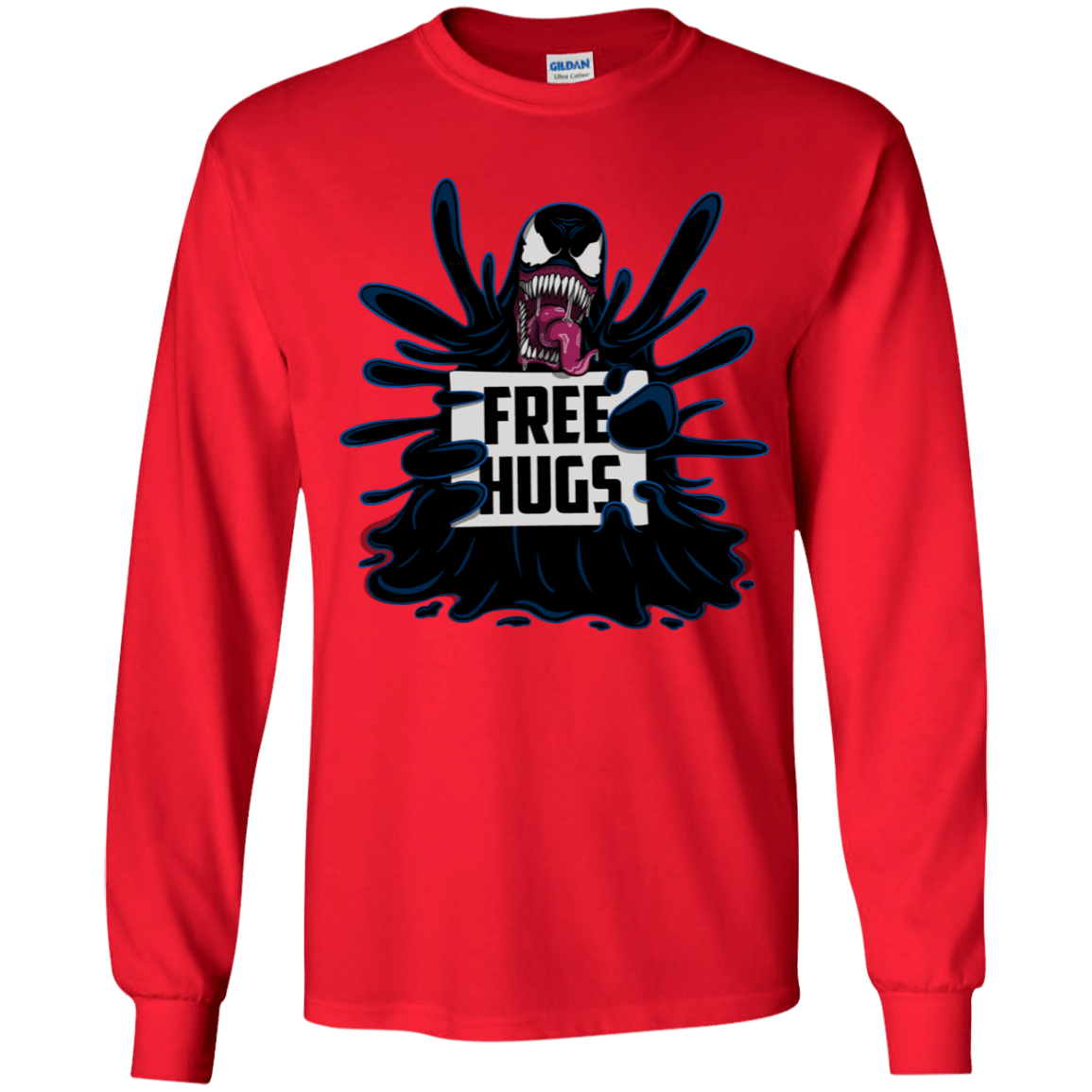 T-Shirts Red / YS Symbiote Hugs Youth Long Sleeve T-Shirt