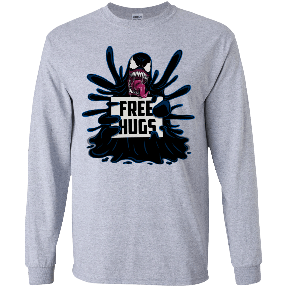 T-Shirts Sport Grey / YS Symbiote Hugs Youth Long Sleeve T-Shirt