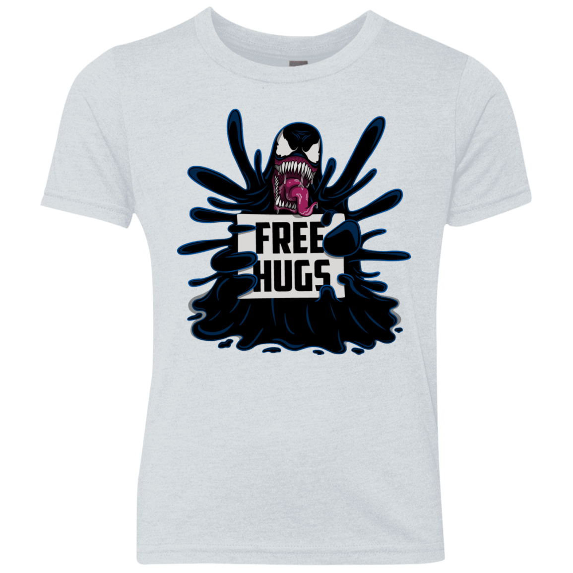 T-Shirts Heather White / YXS Symbiote Hugs Youth Triblend T-Shirt