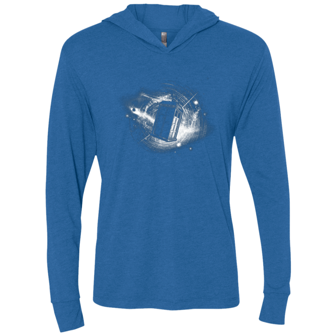 T-Shirts Vintage Royal / X-Small Tardis Triblend Long Sleeve Hoodie Tee