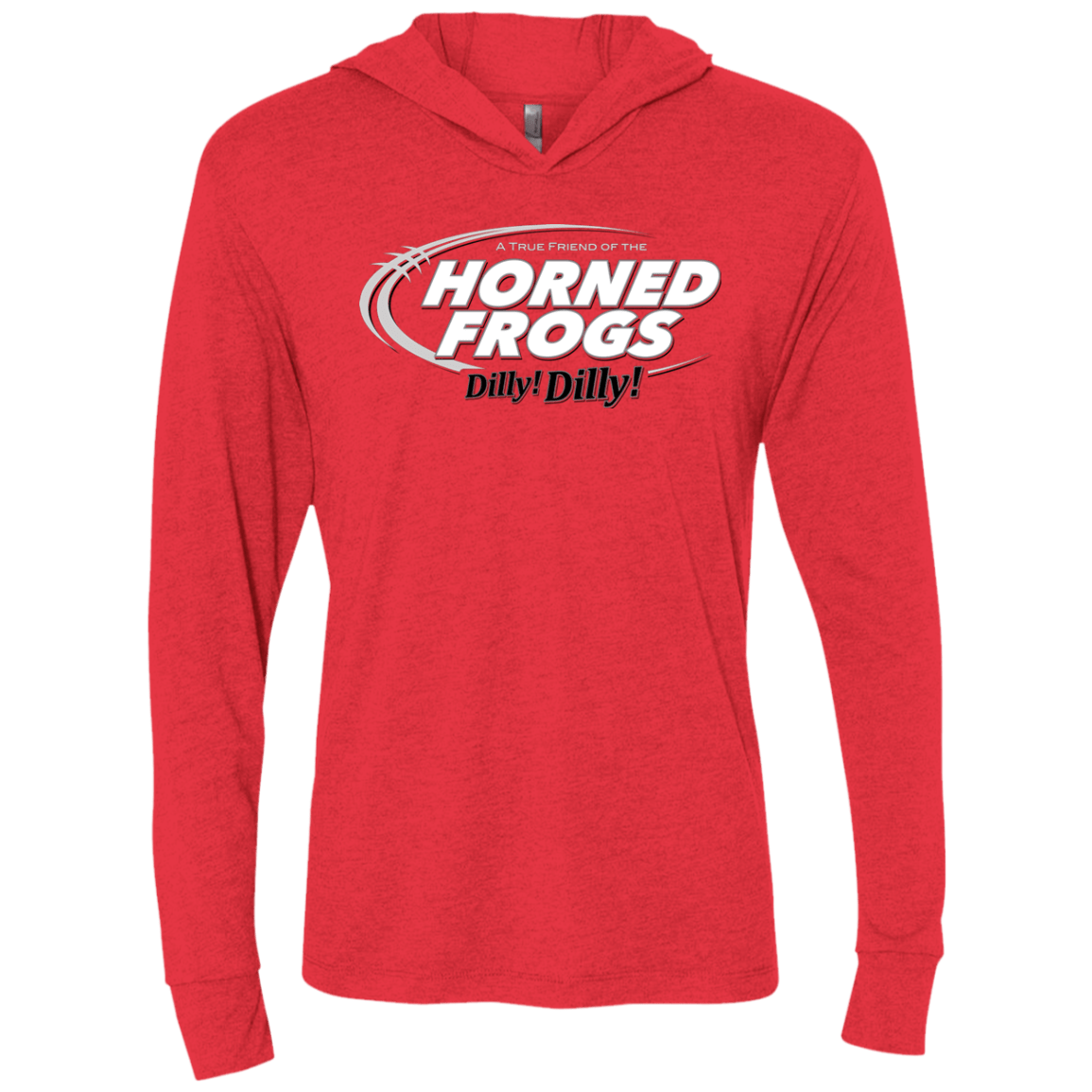 T-Shirts Vintage Red / X-Small TCU Dilly Dilly Triblend Long Sleeve Hoodie Tee