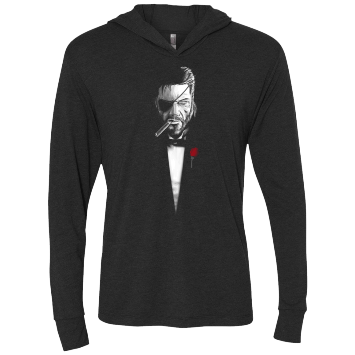 T-Shirts Vintage Black / X-Small The Boss father Triblend Long Sleeve Hoodie Tee