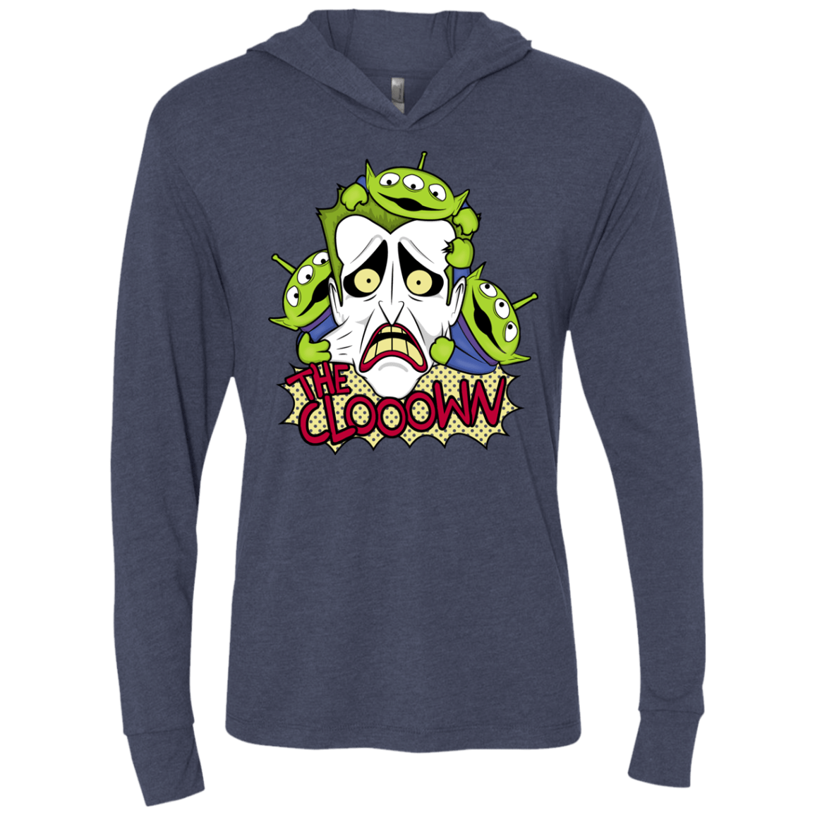 T-Shirts Vintage Navy / X-Small The clooown Triblend Long Sleeve Hoodie Tee