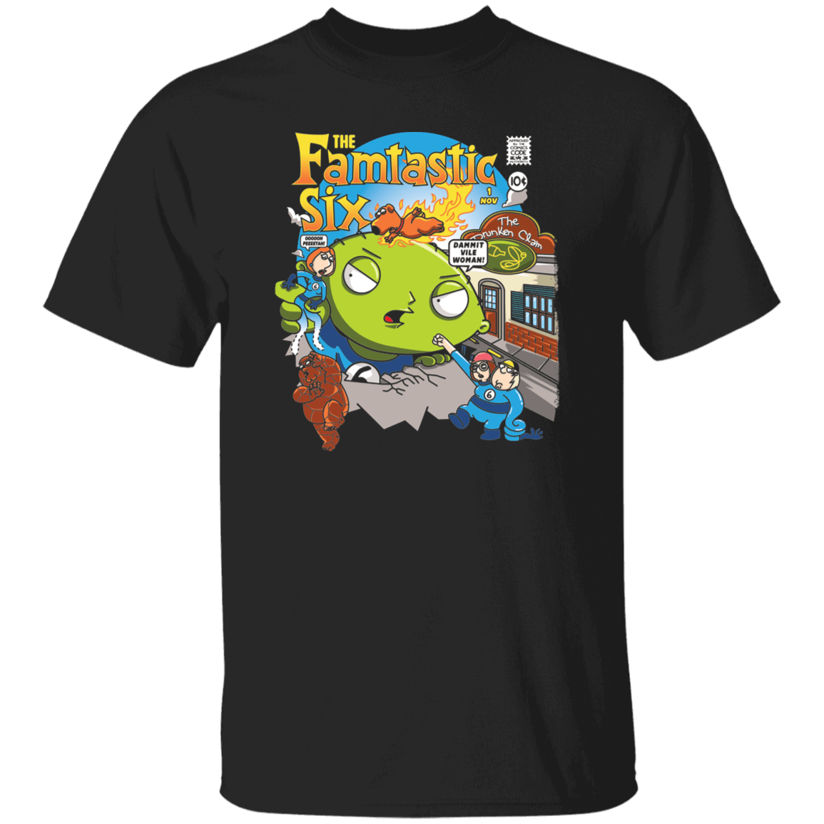 T-Shirts Black / S The Famtastic Six T-Shirt