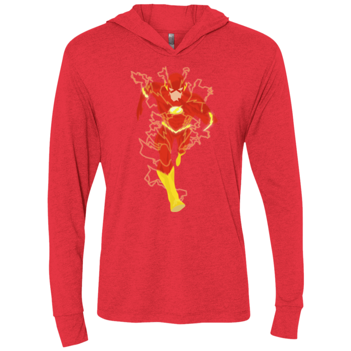 T-Shirts Vintage Red / X-Small The Flash Triblend Long Sleeve Hoodie Tee