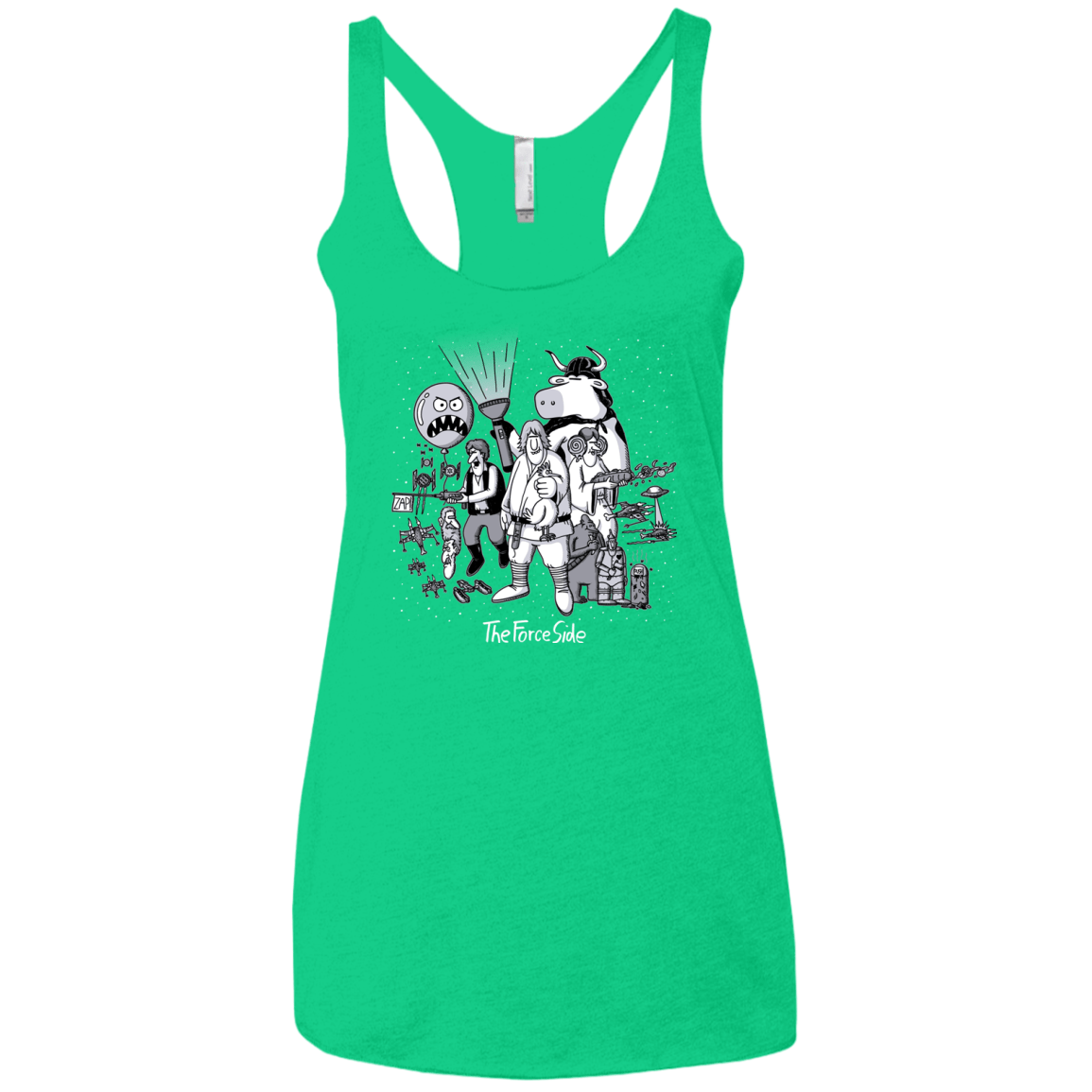 T-Shirts Envy / X-Small The Force Side Women's Triblend Racerback Tank