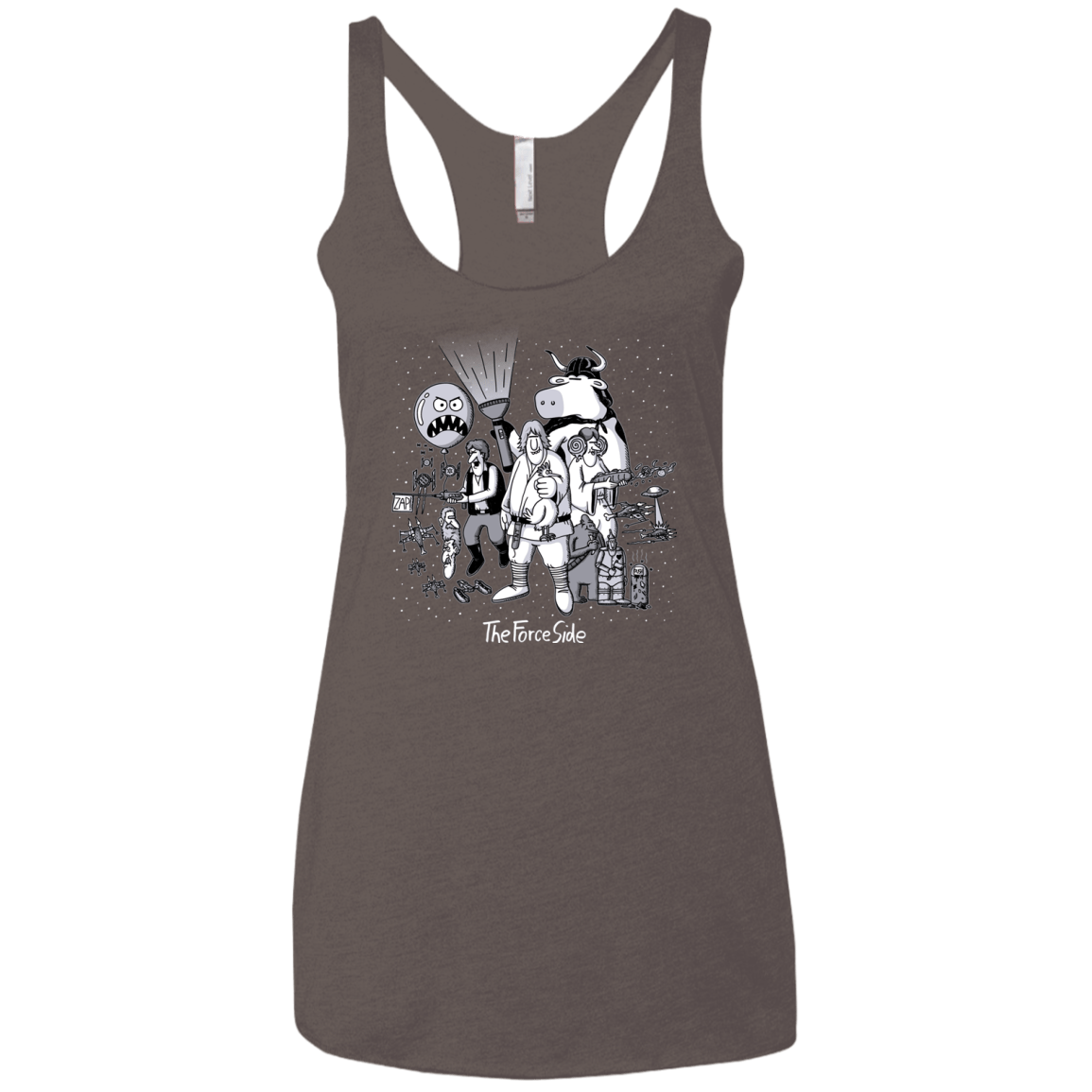 T-Shirts Macchiato / X-Small The Force Side Women's Triblend Racerback Tank