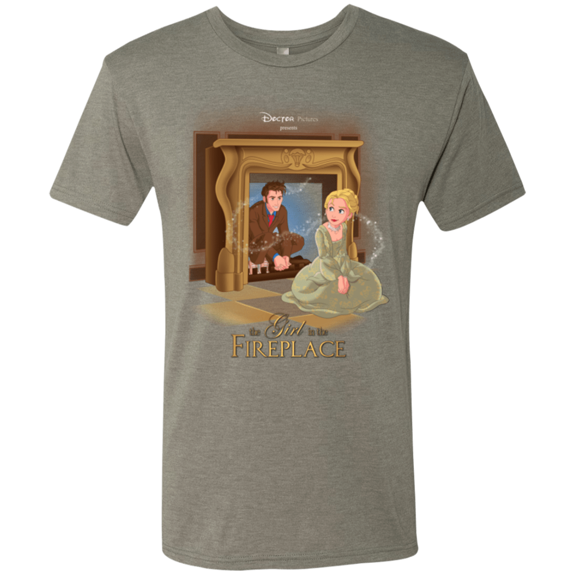 T-Shirts Venetian Grey / Small The Girl In The Fireplace Men's Triblend T-Shirt