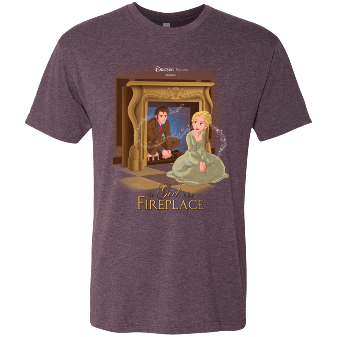 T-Shirts Vintage Purple / Small The Girl In The Fireplace Men's Triblend T-Shirt