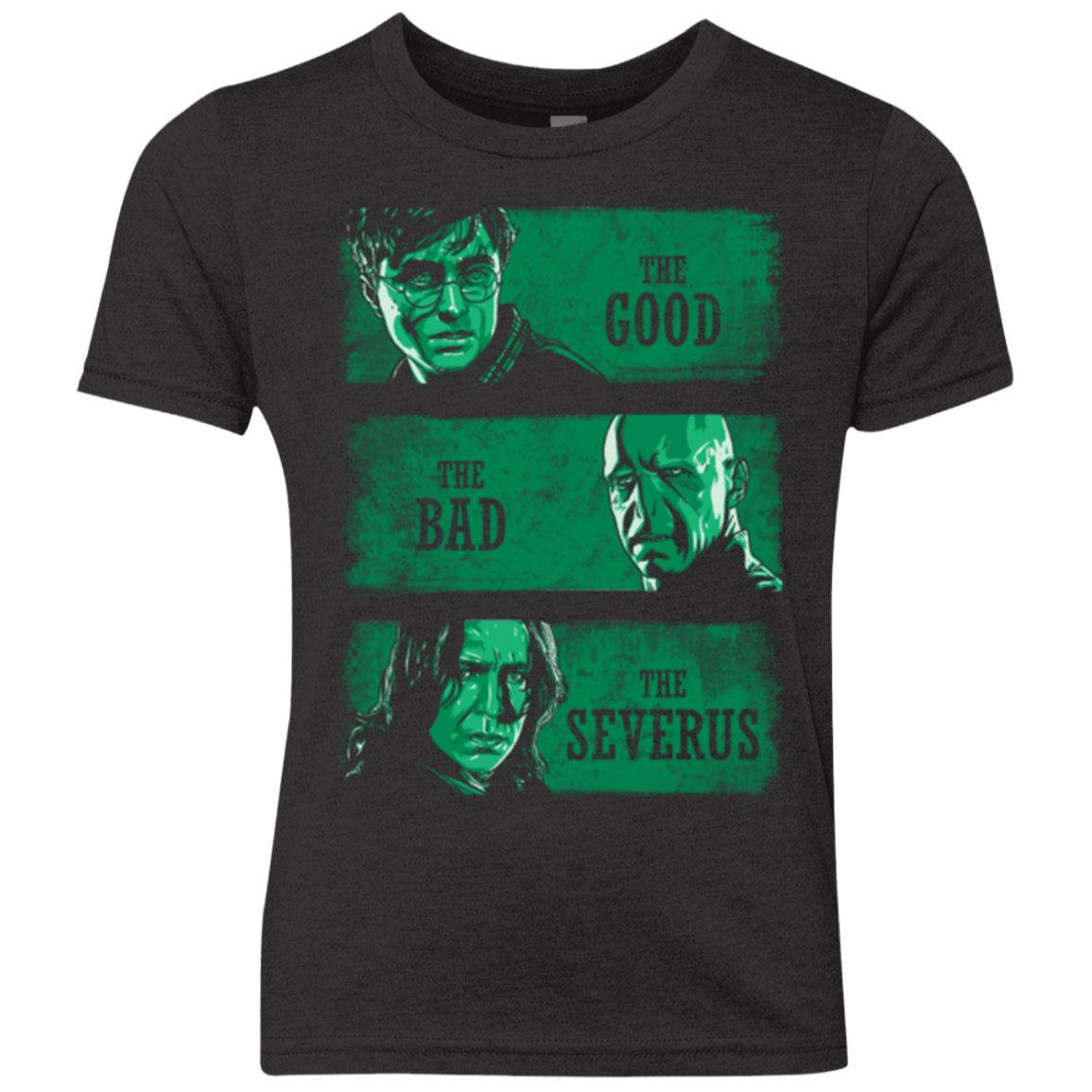 T-Shirts Vintage Black / YXS The Good the Bad and the Severus Youth Triblend T-Shirt
