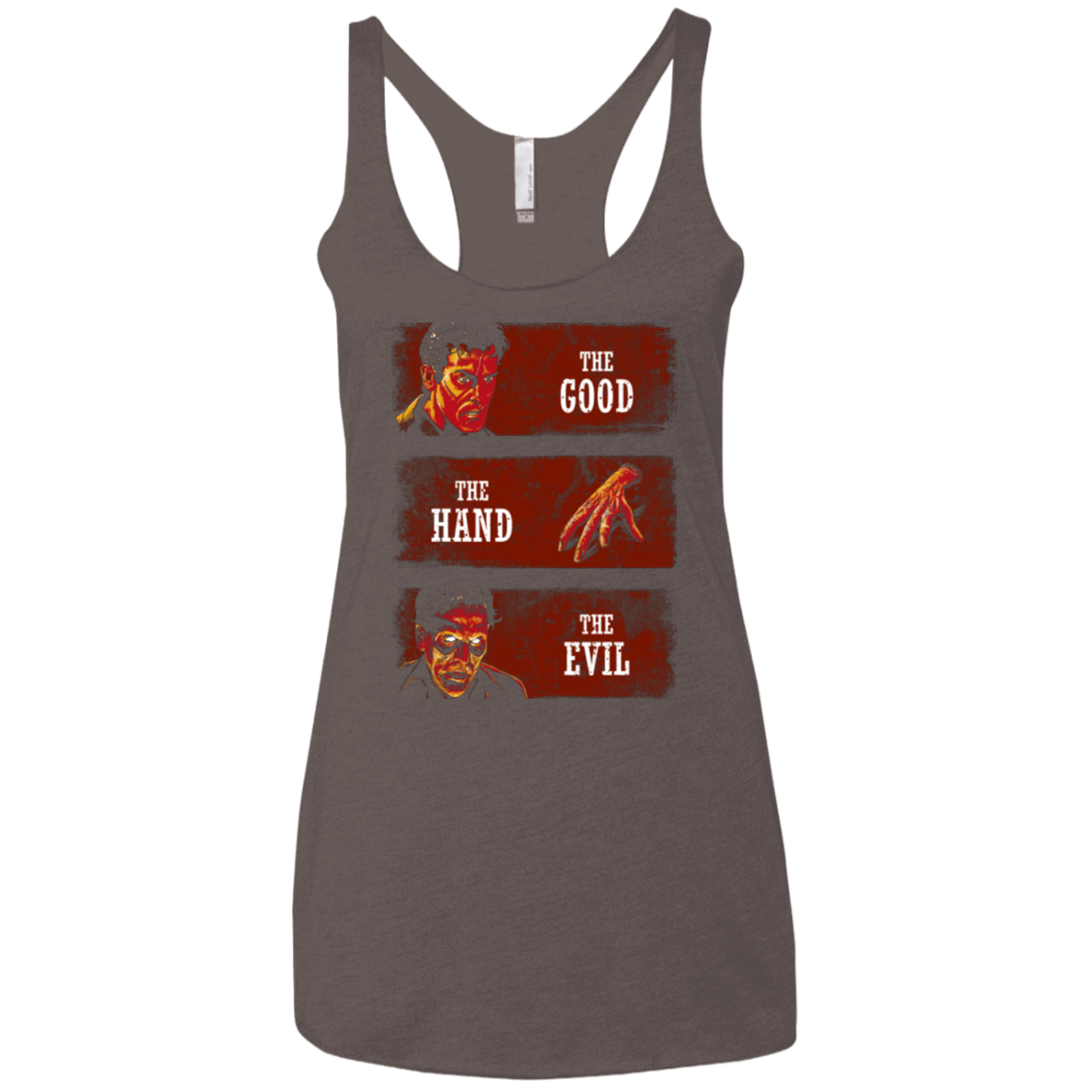 T-Shirts Macchiato / X-Small The Good the Hand and the Evil Women's Triblend Racerback Tank