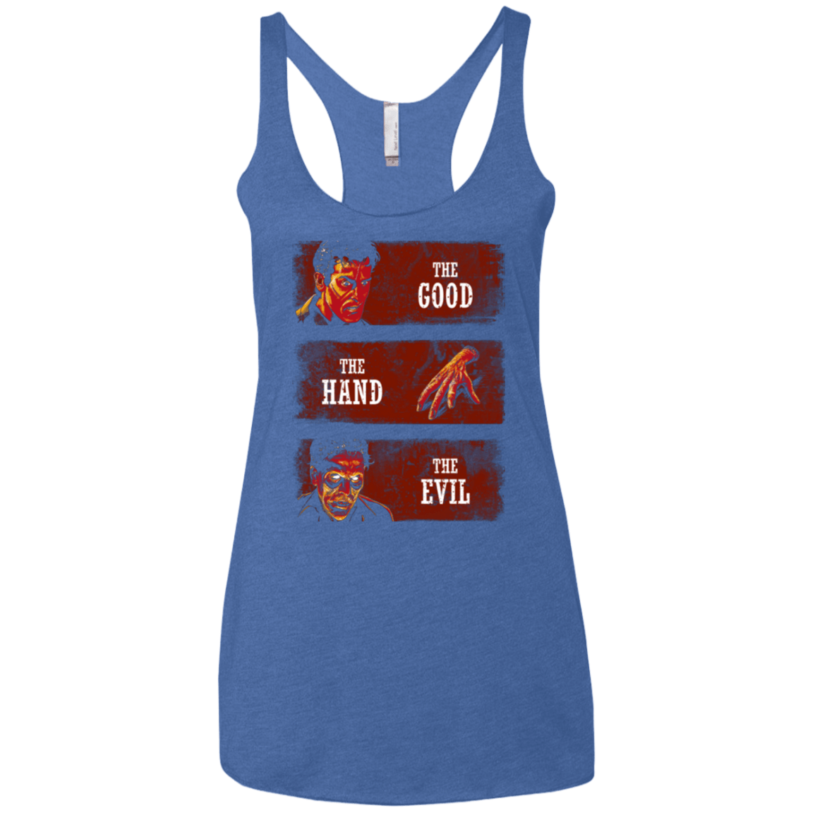 T-Shirts Vintage Royal / X-Small The Good the Hand and the Evil Women's Triblend Racerback Tank