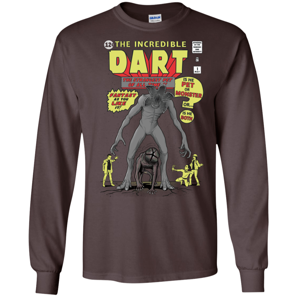 T-Shirts Dark Chocolate / S The Incredible Dart Men's Long Sleeve T-Shirt