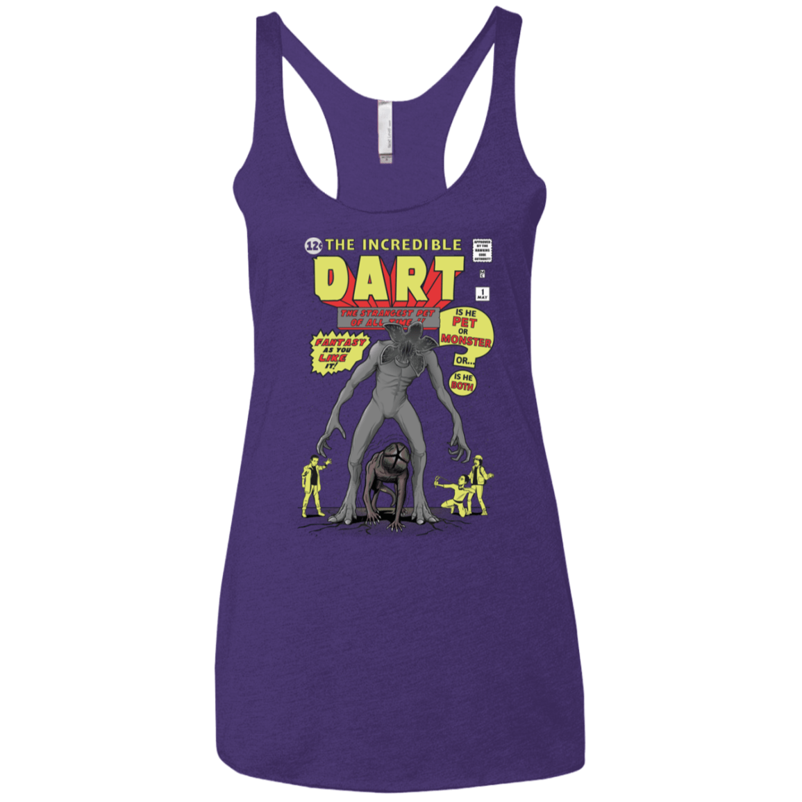 T-Shirts Purple Rush / X-Small The Incredible Dart Women's Triblend Racerback Tank