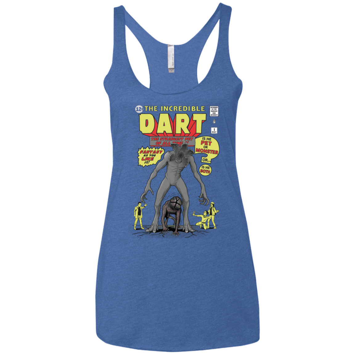 T-Shirts Vintage Royal / X-Small The Incredible Dart Women's Triblend Racerback Tank