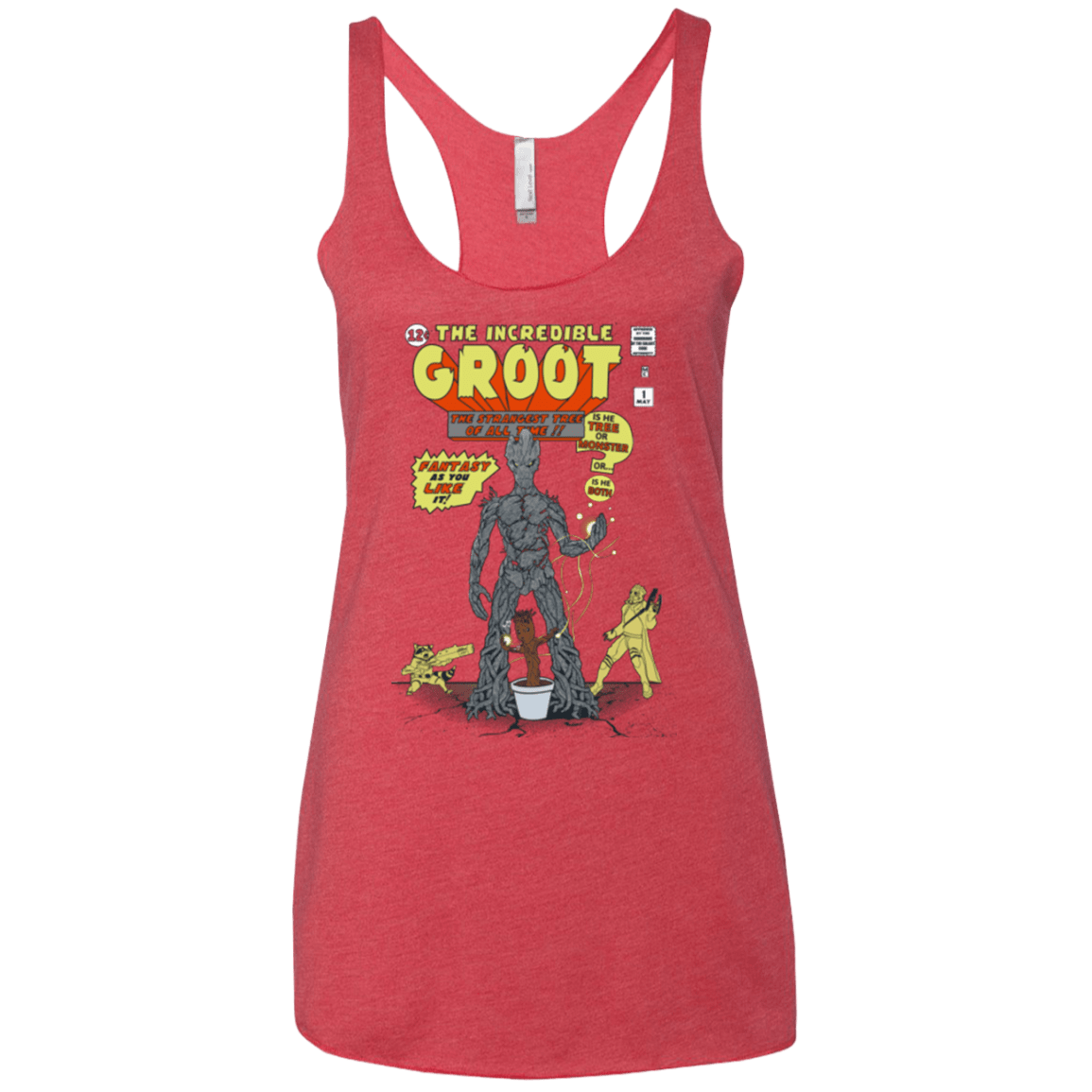 T-Shirts Vintage Red / X-Small The Incredible Groot Women's Triblend Racerback Tank