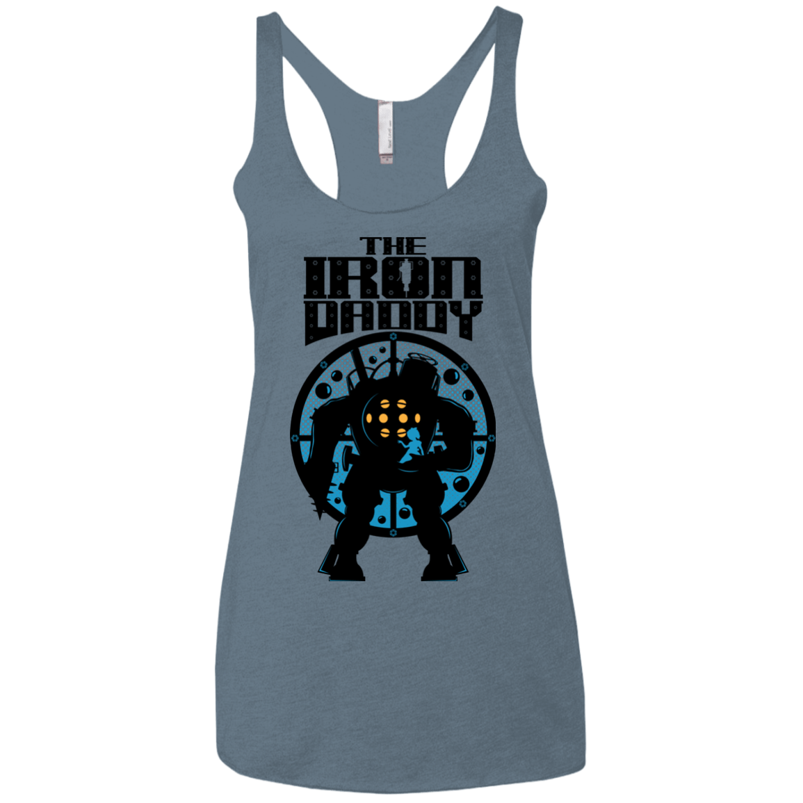 T-Shirts Indigo / X-Small The Iron Daddy Women's Triblend Racerback Tank