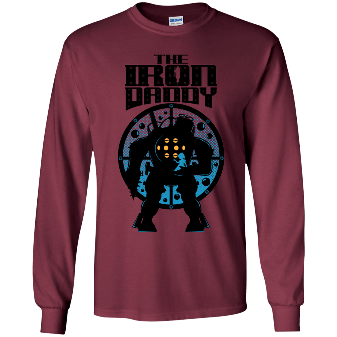 T-Shirts Maroon / YS The Iron Daddy Youth Long Sleeve T-Shirt
