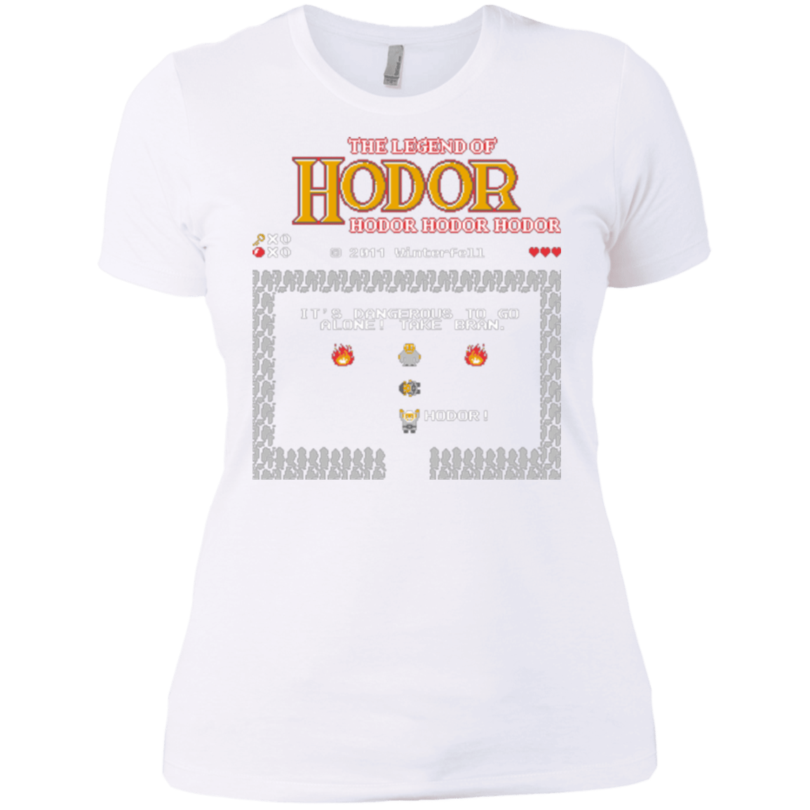 T-Shirts White / X-Small The Legend of Hodor Women's Premium T-Shirt