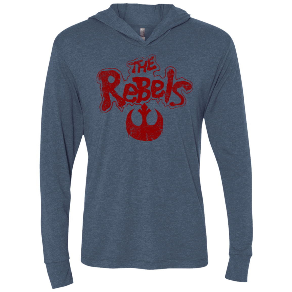 T-Shirts Indigo / X-Small The Rebels (1) Triblend Long Sleeve Hoodie Tee