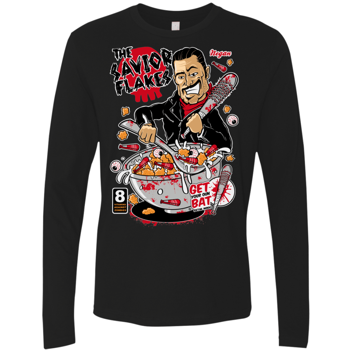 T-Shirts Black / S The Savior Flakes Men's Premium Long Sleeve