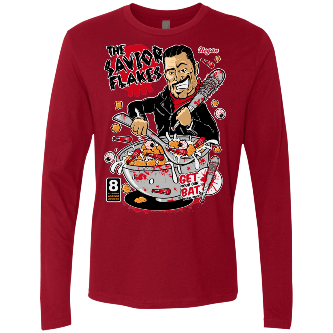 T-Shirts Cardinal / S The Savior Flakes Men's Premium Long Sleeve