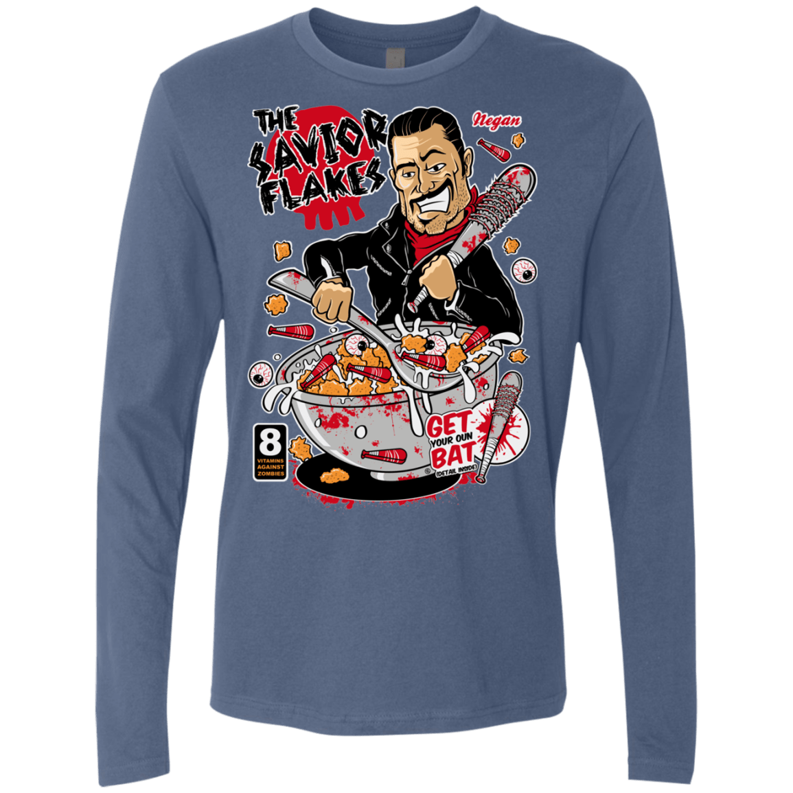 T-Shirts Indigo / S The Savior Flakes Men's Premium Long Sleeve