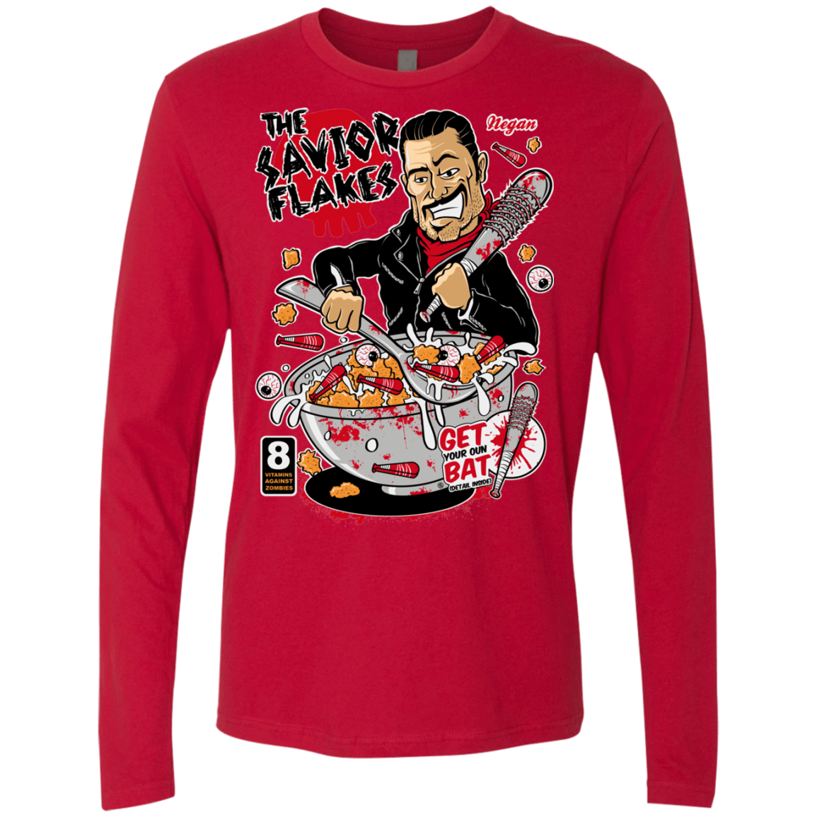 T-Shirts Red / S The Savior Flakes Men's Premium Long Sleeve